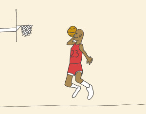 sports drawings jordan
